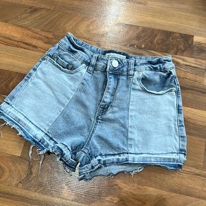 Banjara brand two toned jean shorts